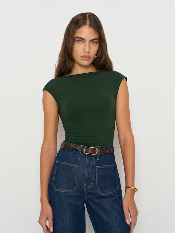 Darra Knit Top - Forest